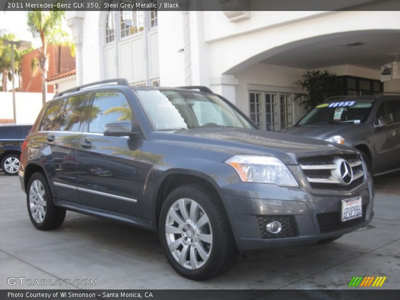 Steel Grey Metallic / Black 2011 Mercedes-Benz GLK 350