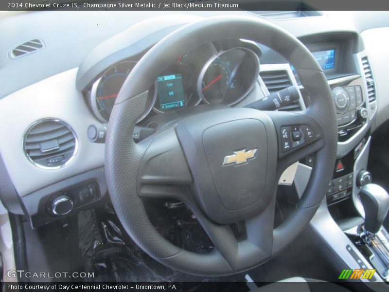 Champagne Silver Metallic / Jet Black/Medium Titanium 2014 Chevrolet Cruze LS
