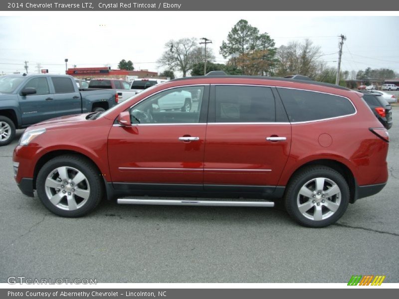 Crystal Red Tintcoat / Ebony 2014 Chevrolet Traverse LTZ