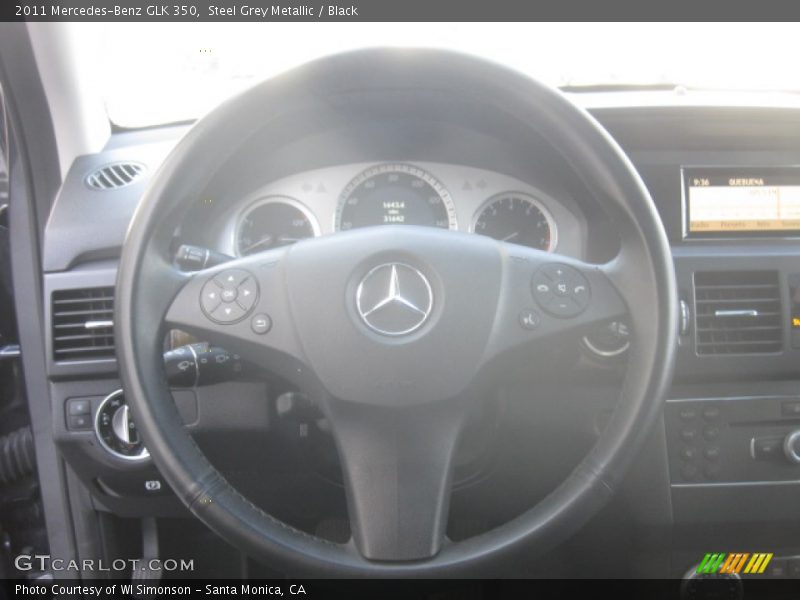 Steel Grey Metallic / Black 2011 Mercedes-Benz GLK 350