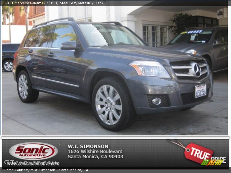 Steel Grey Metallic / Black 2011 Mercedes-Benz GLK 350