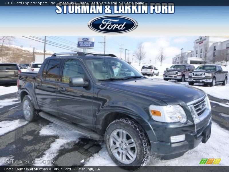 Black Pearl Slate Metallic / Camel/Sand 2010 Ford Explorer Sport Trac Limited 4x4