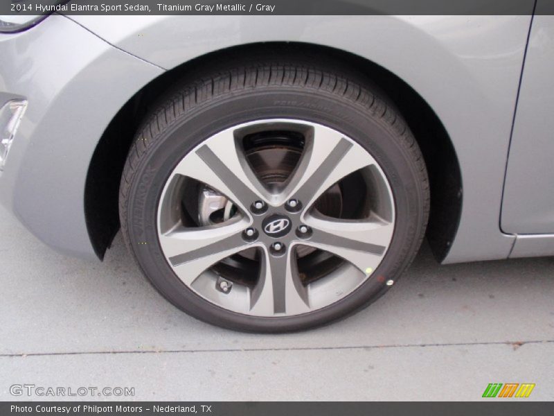 Titanium Gray Metallic / Gray 2014 Hyundai Elantra Sport Sedan