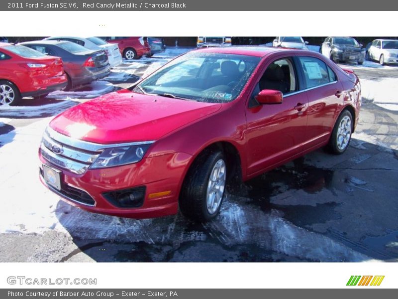 Red Candy Metallic / Charcoal Black 2011 Ford Fusion SE V6