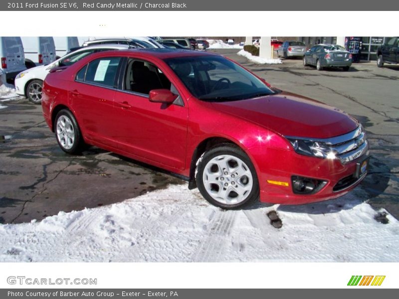 Red Candy Metallic / Charcoal Black 2011 Ford Fusion SE V6