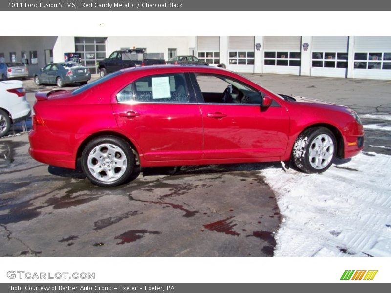Red Candy Metallic / Charcoal Black 2011 Ford Fusion SE V6