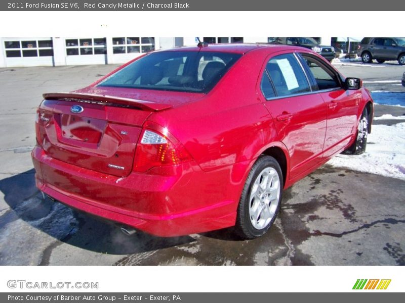 Red Candy Metallic / Charcoal Black 2011 Ford Fusion SE V6