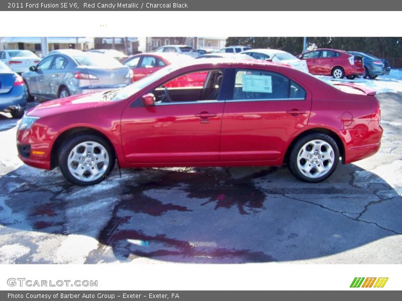 Red Candy Metallic / Charcoal Black 2011 Ford Fusion SE V6