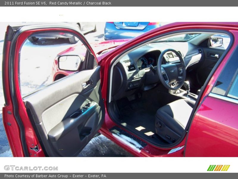 Red Candy Metallic / Charcoal Black 2011 Ford Fusion SE V6
