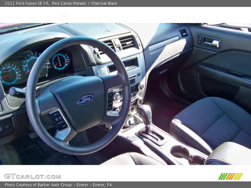 Red Candy Metallic / Charcoal Black 2011 Ford Fusion SE V6