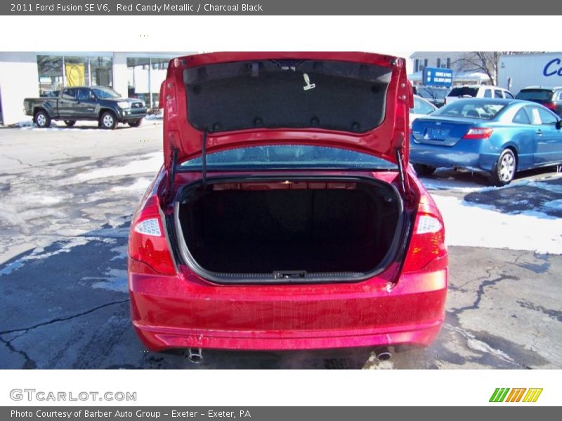 Red Candy Metallic / Charcoal Black 2011 Ford Fusion SE V6