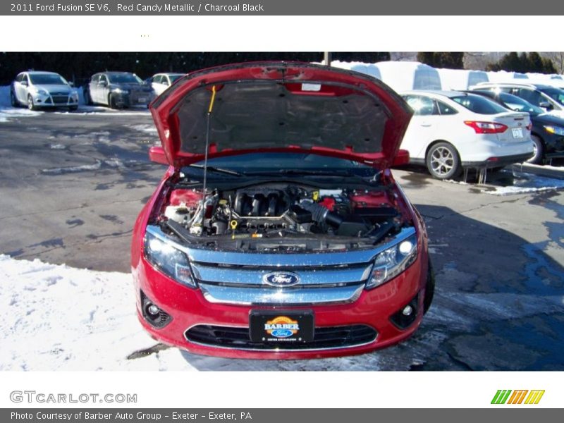 Red Candy Metallic / Charcoal Black 2011 Ford Fusion SE V6