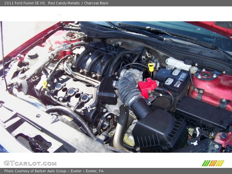 Red Candy Metallic / Charcoal Black 2011 Ford Fusion SE V6