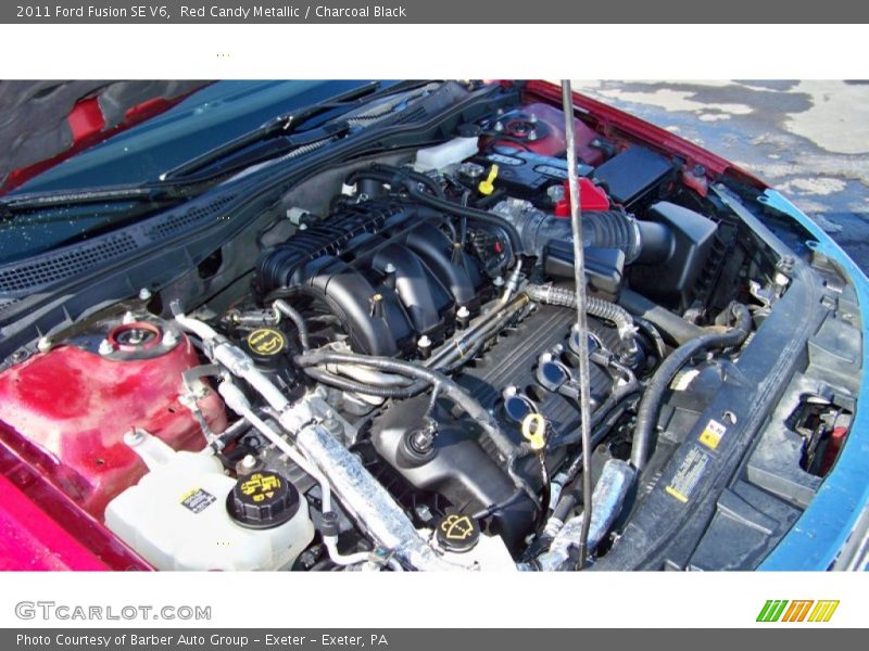 Red Candy Metallic / Charcoal Black 2011 Ford Fusion SE V6