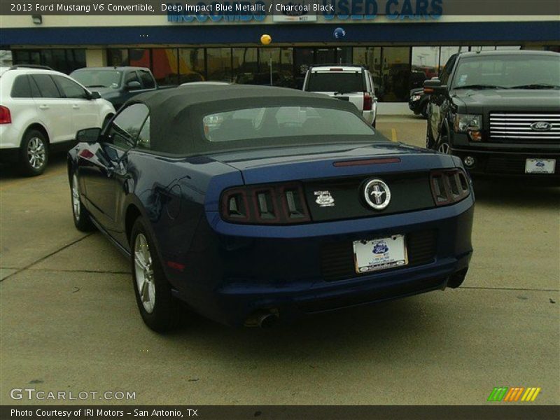 Deep Impact Blue Metallic / Charcoal Black 2013 Ford Mustang V6 Convertible