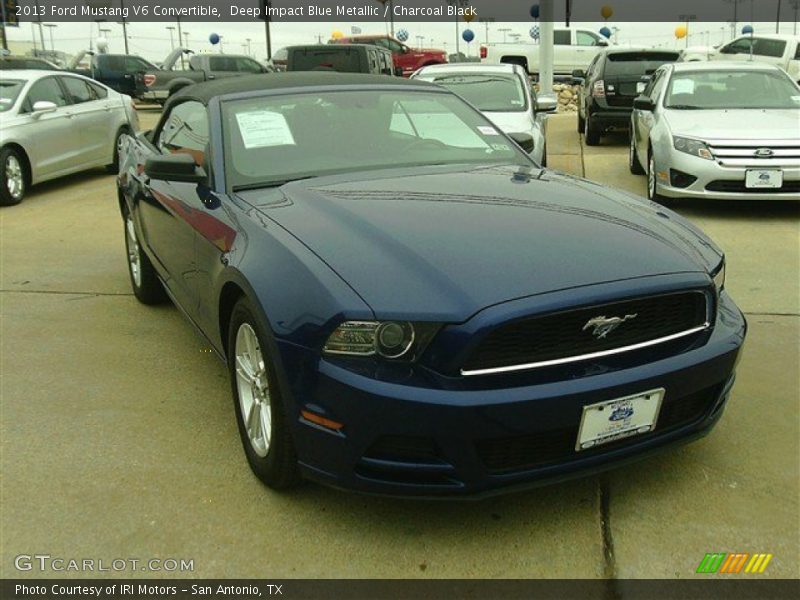 Deep Impact Blue Metallic / Charcoal Black 2013 Ford Mustang V6 Convertible