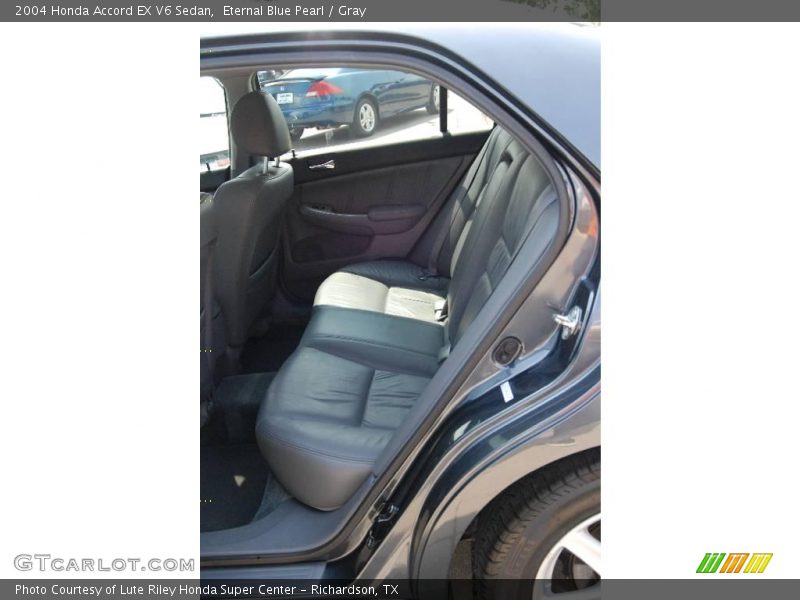 Eternal Blue Pearl / Gray 2004 Honda Accord EX V6 Sedan