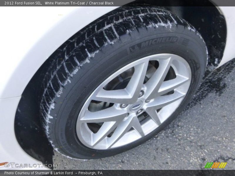 White Platinum Tri-Coat / Charcoal Black 2012 Ford Fusion SEL