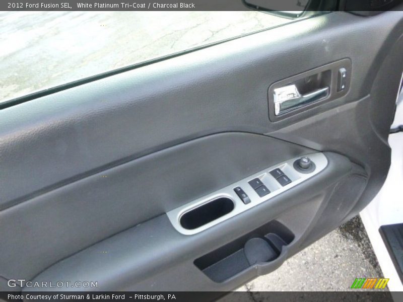 White Platinum Tri-Coat / Charcoal Black 2012 Ford Fusion SEL