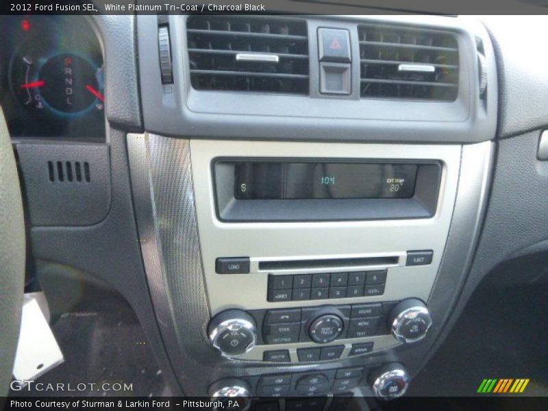 White Platinum Tri-Coat / Charcoal Black 2012 Ford Fusion SEL