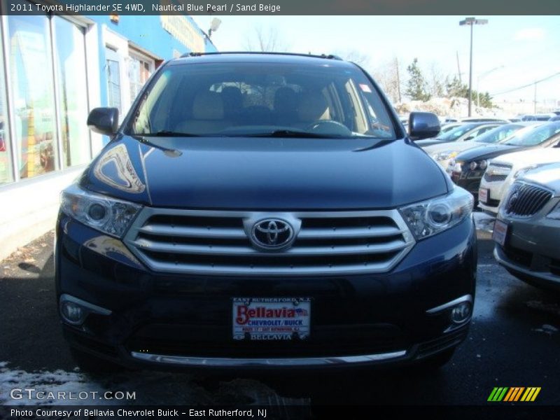 Nautical Blue Pearl / Sand Beige 2011 Toyota Highlander SE 4WD