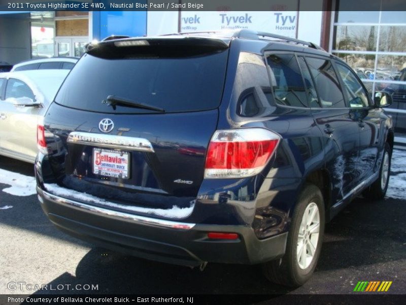 Nautical Blue Pearl / Sand Beige 2011 Toyota Highlander SE 4WD