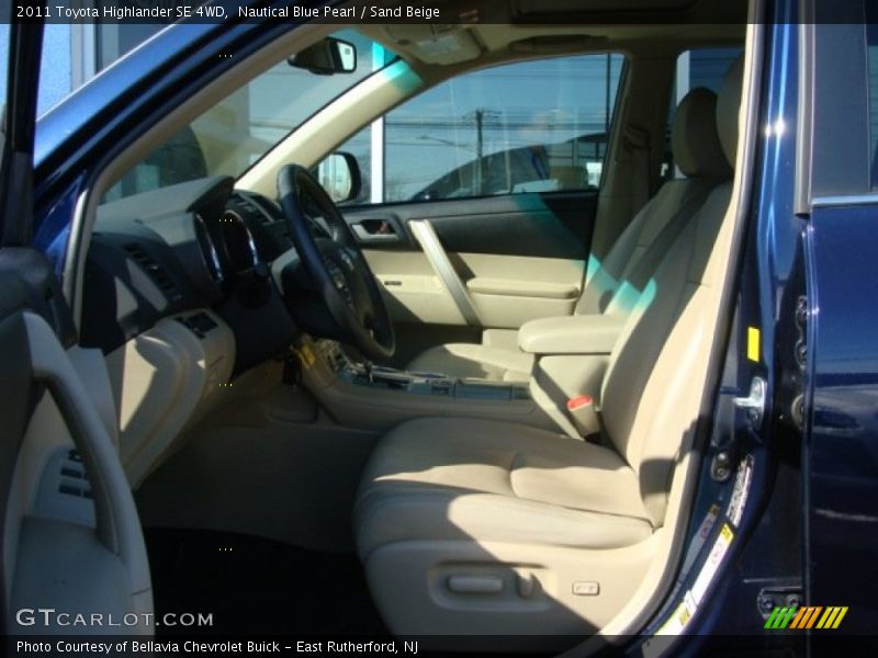 Nautical Blue Pearl / Sand Beige 2011 Toyota Highlander SE 4WD