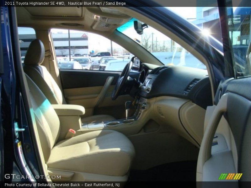 Nautical Blue Pearl / Sand Beige 2011 Toyota Highlander SE 4WD