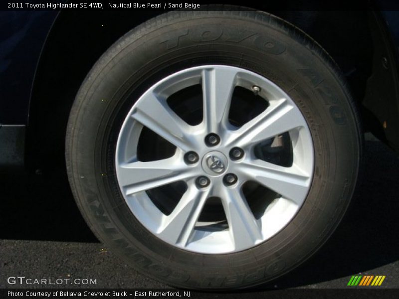 Nautical Blue Pearl / Sand Beige 2011 Toyota Highlander SE 4WD