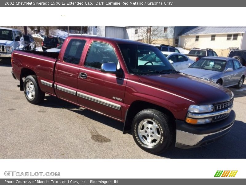 Dark Carmine Red Metallic / Graphite Gray 2002 Chevrolet Silverado 1500 LS Extended Cab