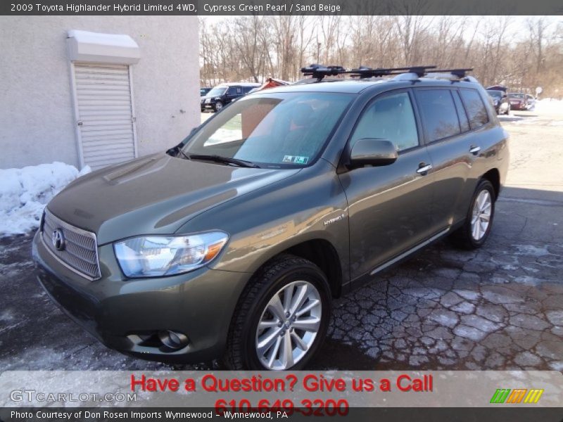 Cypress Green Pearl / Sand Beige 2009 Toyota Highlander Hybrid Limited 4WD