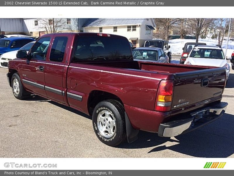 Dark Carmine Red Metallic / Graphite Gray 2002 Chevrolet Silverado 1500 LS Extended Cab