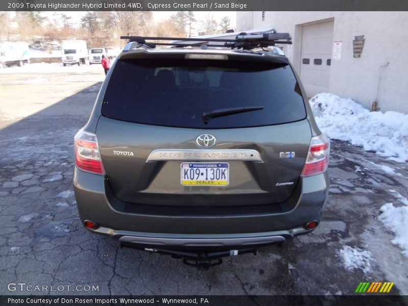Cypress Green Pearl / Sand Beige 2009 Toyota Highlander Hybrid Limited 4WD