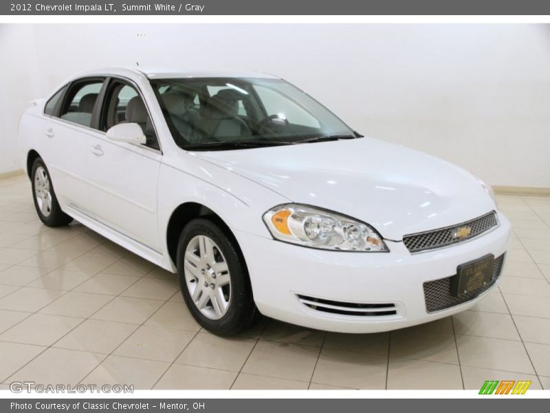 Summit White / Gray 2012 Chevrolet Impala LT