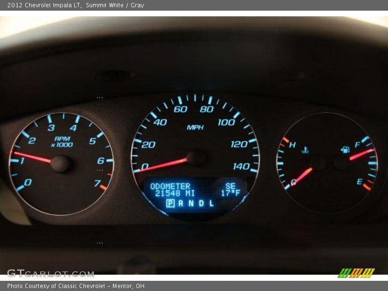 Summit White / Gray 2012 Chevrolet Impala LT