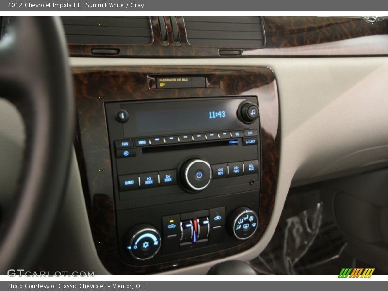 Summit White / Gray 2012 Chevrolet Impala LT