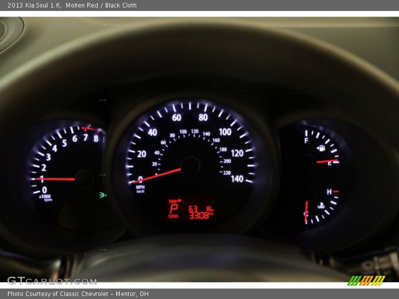 Molten Red / Black Cloth 2013 Kia Soul 1.6