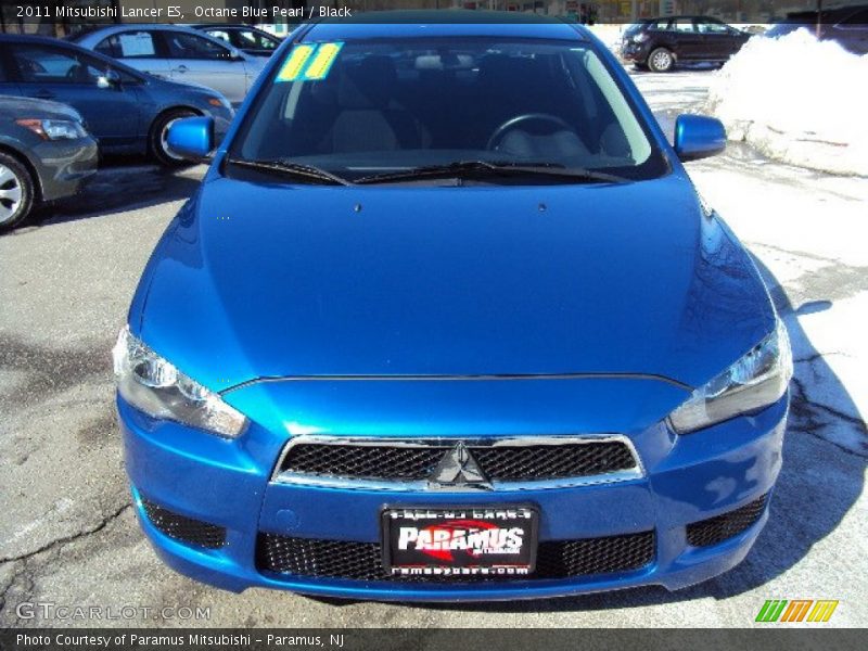 Octane Blue Pearl / Black 2011 Mitsubishi Lancer ES