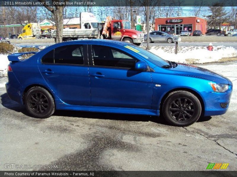 Octane Blue Pearl / Black 2011 Mitsubishi Lancer ES