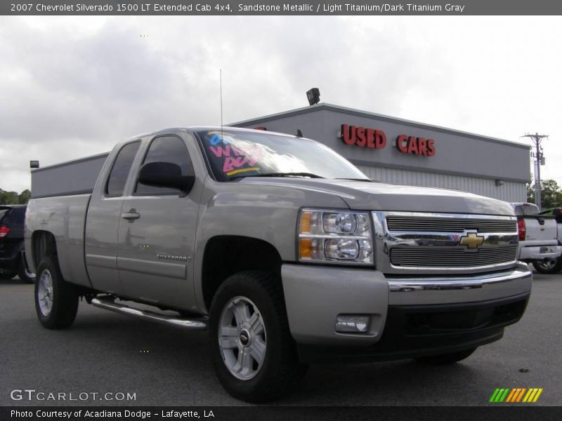 Sandstone Metallic / Light Titanium/Dark Titanium Gray 2007 Chevrolet Silverado 1500 LT Extended Cab 4x4