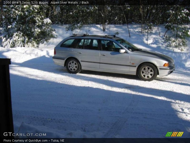 Aspen Silver Metallic / Black 2000 BMW 5 Series 528i Wagon