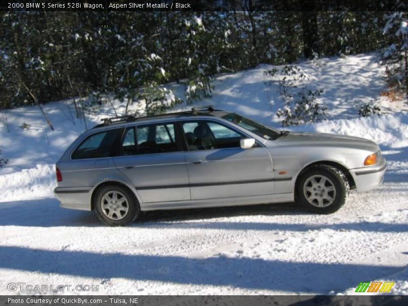 Aspen Silver Metallic / Black 2000 BMW 5 Series 528i Wagon
