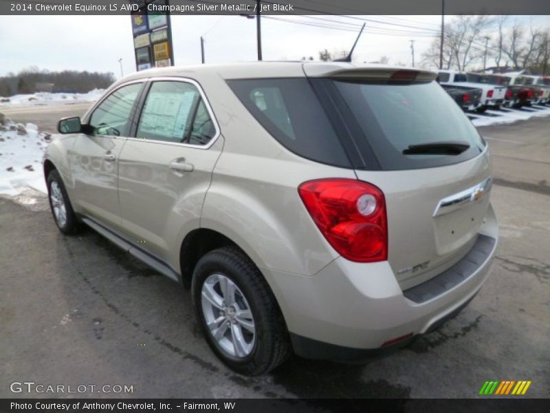 Champagne Silver Metallic / Jet Black 2014 Chevrolet Equinox LS AWD