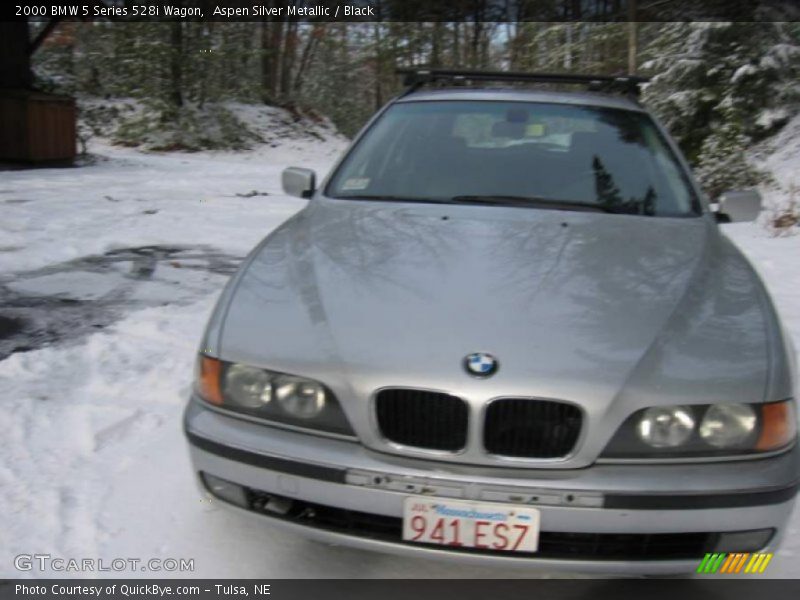 Aspen Silver Metallic / Black 2000 BMW 5 Series 528i Wagon