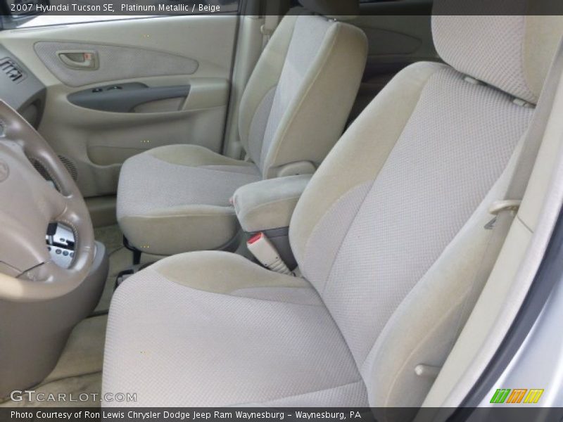 Platinum Metallic / Beige 2007 Hyundai Tucson SE