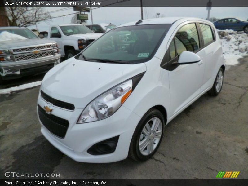 Summit White / Silver/Silver 2014 Chevrolet Spark LS