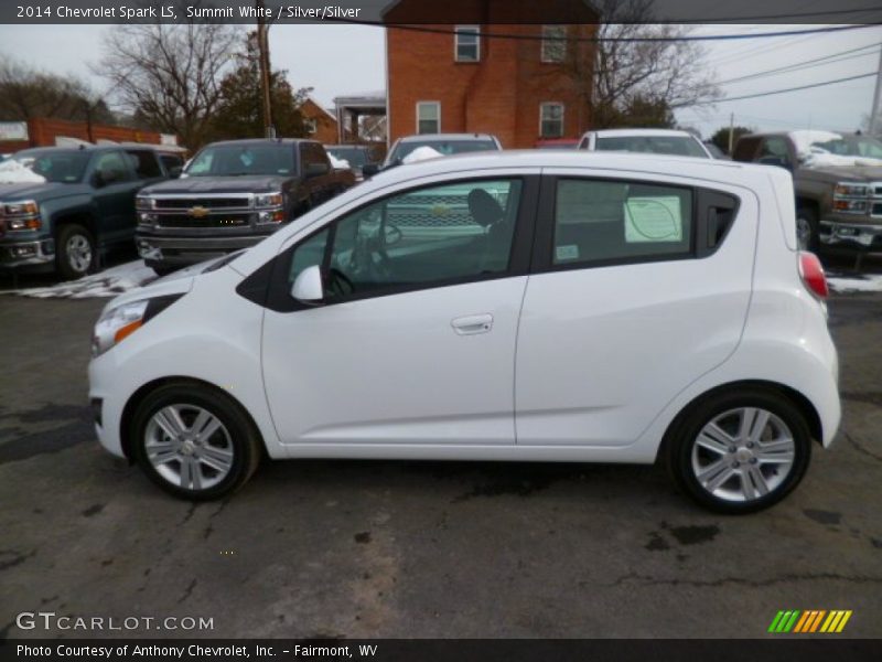Summit White / Silver/Silver 2014 Chevrolet Spark LS