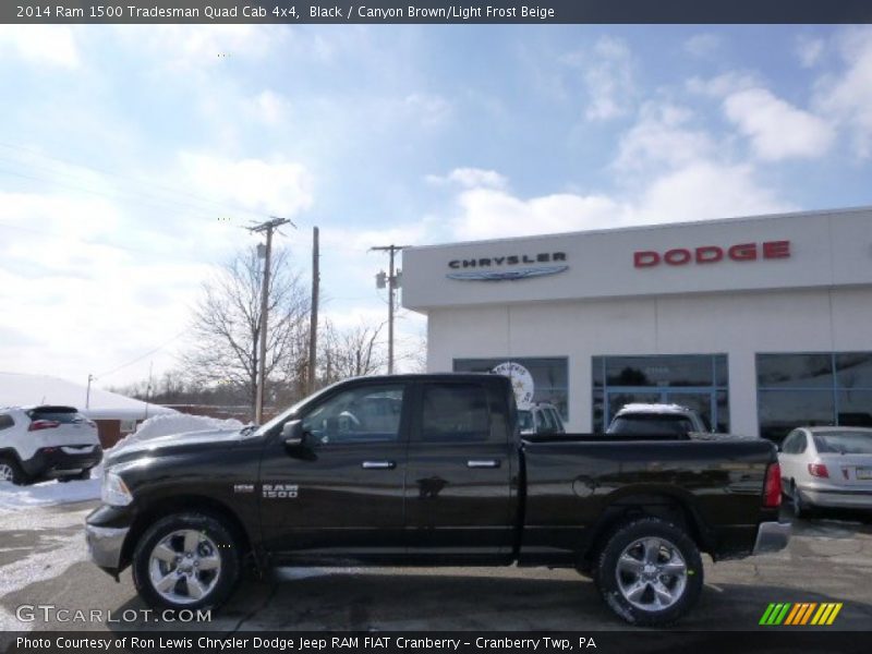 Black / Canyon Brown/Light Frost Beige 2014 Ram 1500 Tradesman Quad Cab 4x4