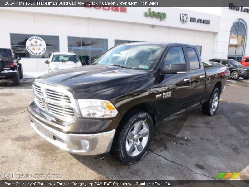 Black / Canyon Brown/Light Frost Beige 2014 Ram 1500 Tradesman Quad Cab 4x4