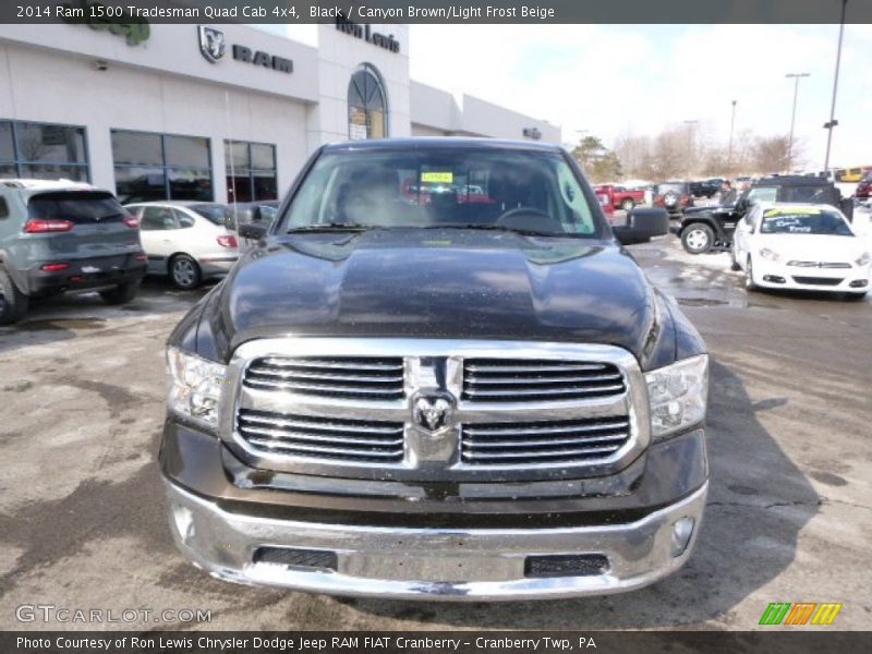 Black / Canyon Brown/Light Frost Beige 2014 Ram 1500 Tradesman Quad Cab 4x4